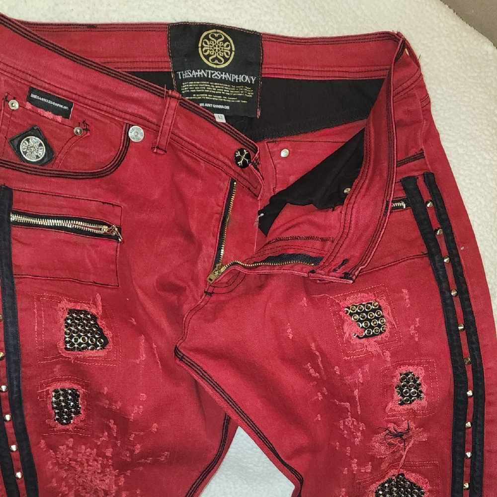 Men's Relaxed Red Jeans